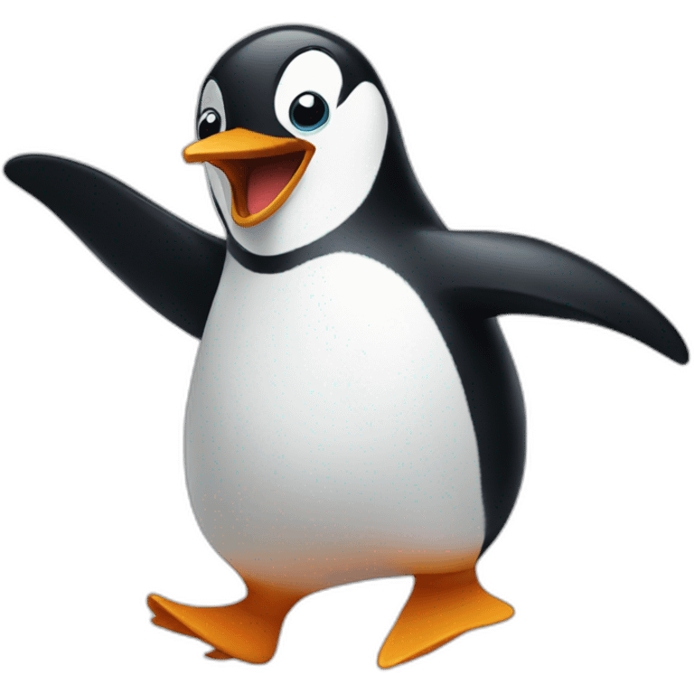 Dancing penguin emoji