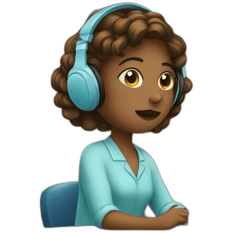 work-at-desk-night-background-and-headphones emoji