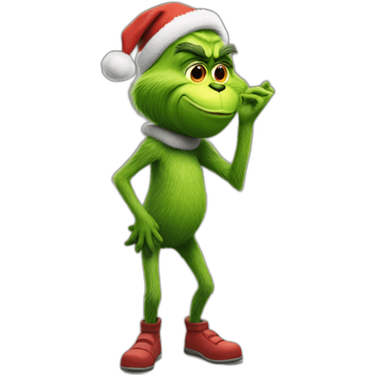 Grinch in vr headset full body emoji