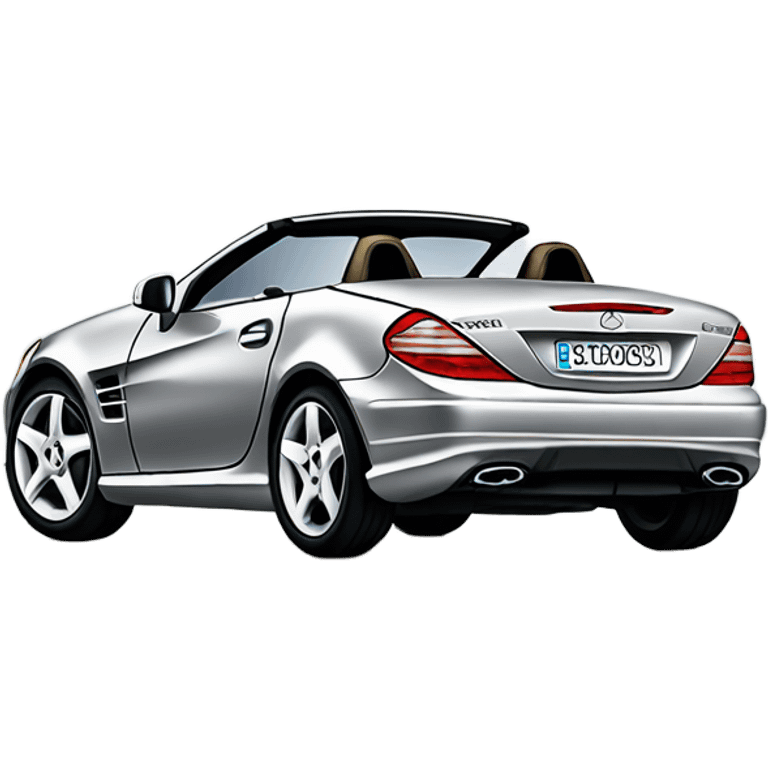 Mercedes slk from 2000, silver color emoji