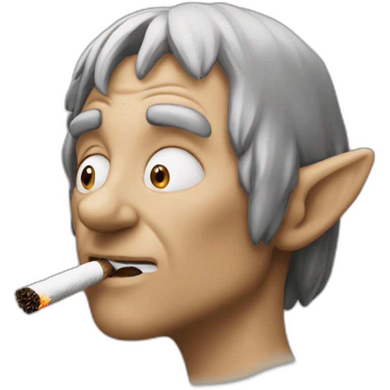 Smoking hobbit emoji