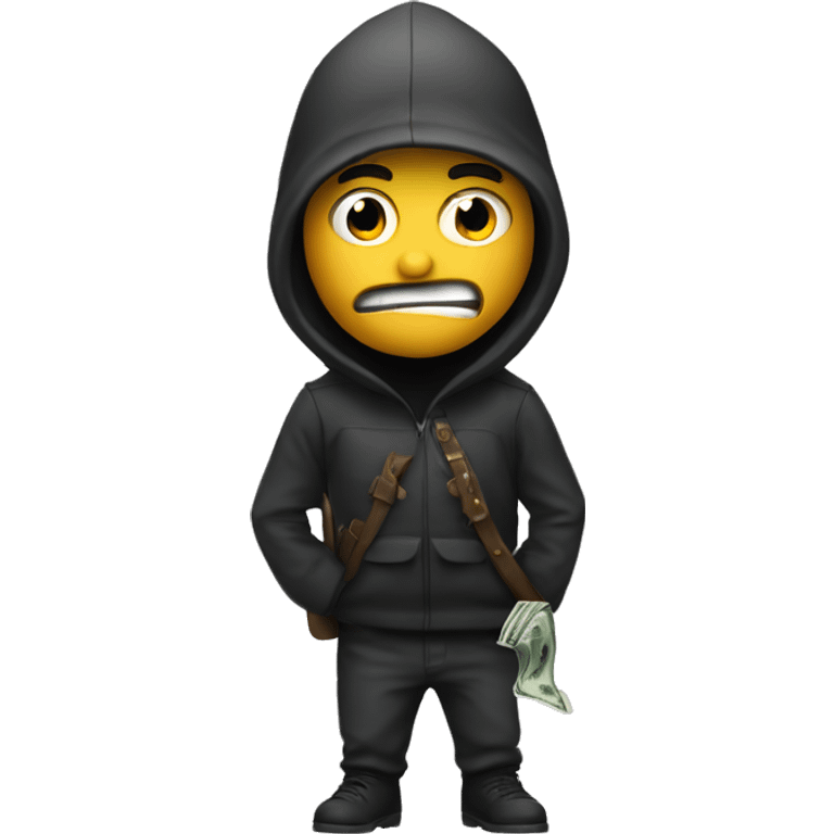 robber unhappy without money emoji