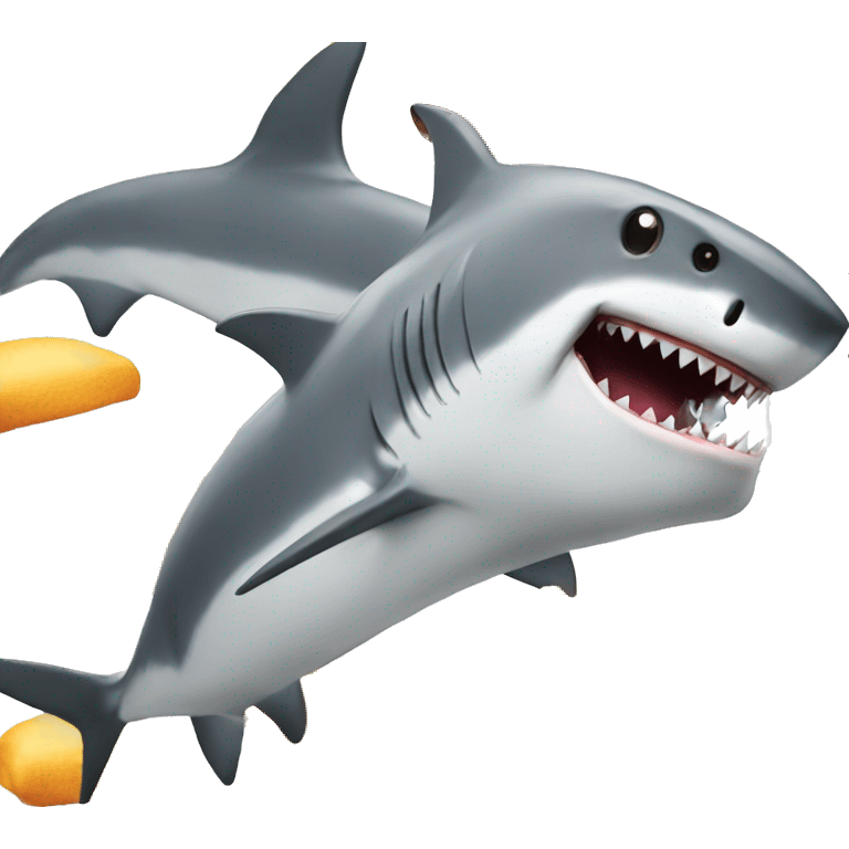 Shark eats fries emoji