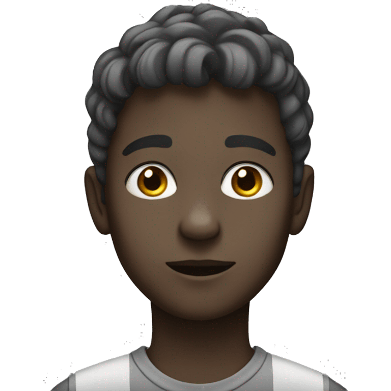 greyscale portrait of a boy emoji