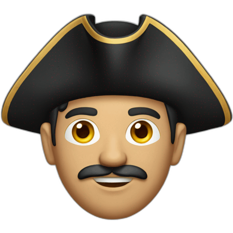 Hispanic pirate man with one eye patch with short stubble and mustache emoji