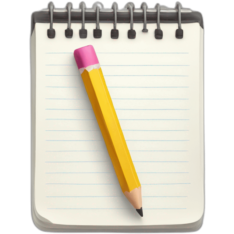 notepad with pencil emoji