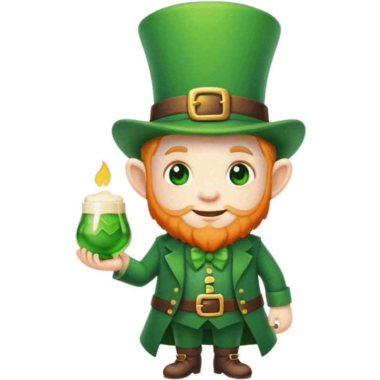 cute green leprechaun  emoji