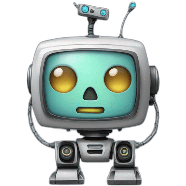 robot with television head emoji