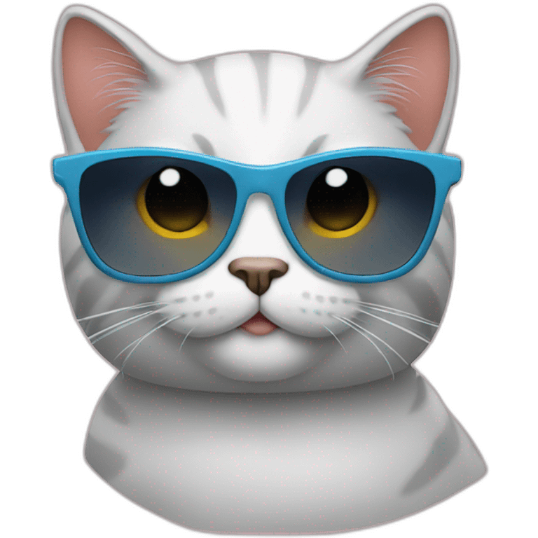 Cat with sunglasses emoji