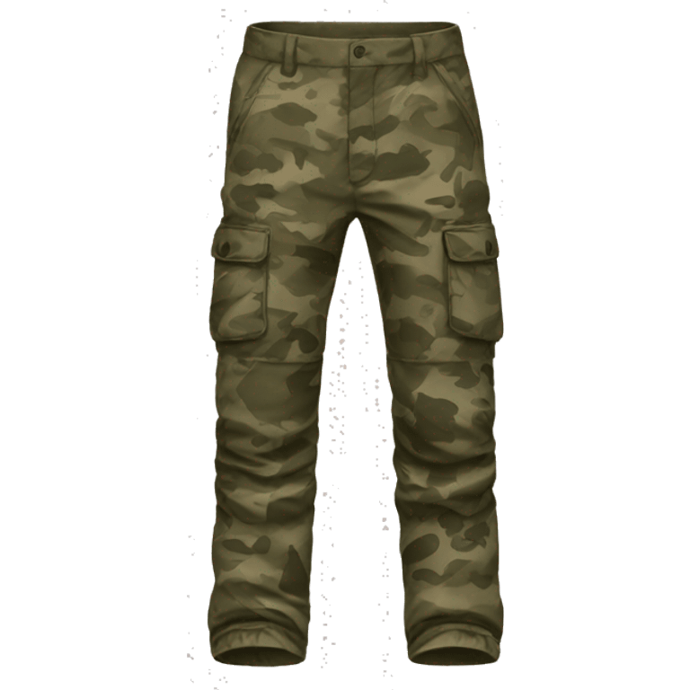 a pair of khaki camo cargo pants emoji