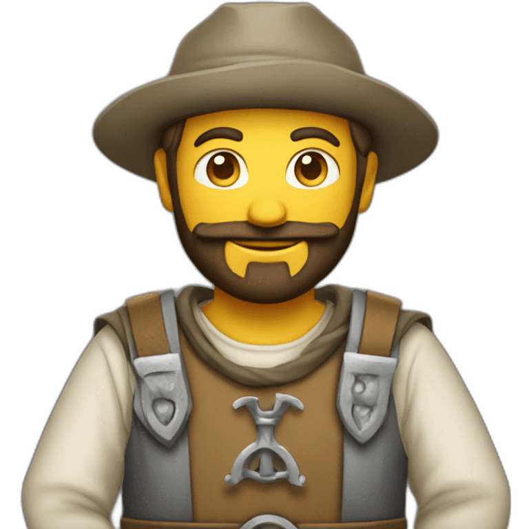 medieval mason with working gear emoji