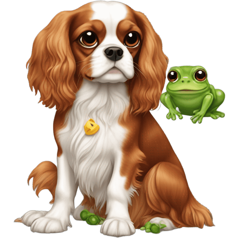 Cavalier with frog emoji