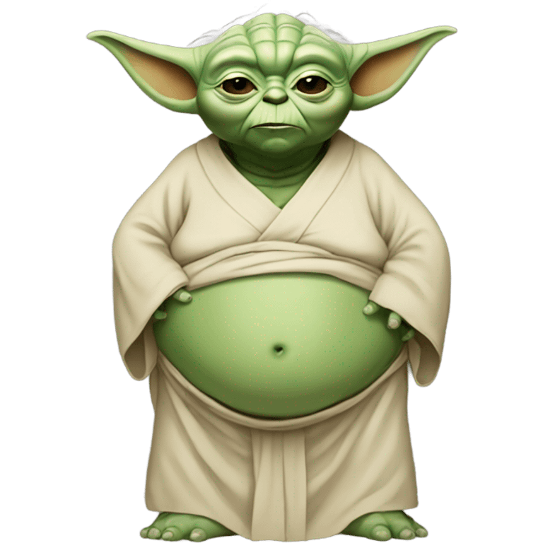 Pregnant yoda belly emoji