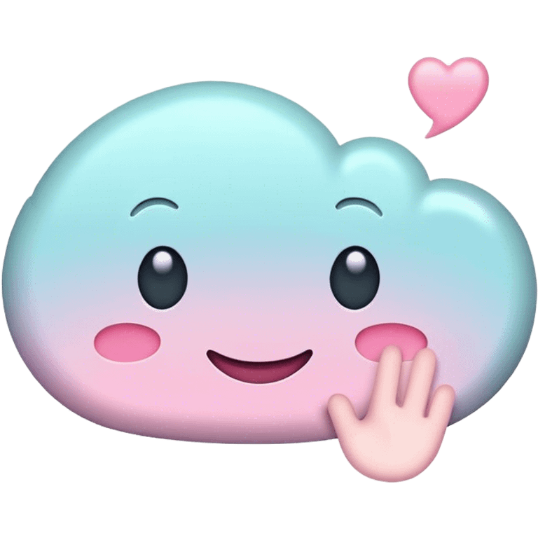 pastel sign say "hello" emoji