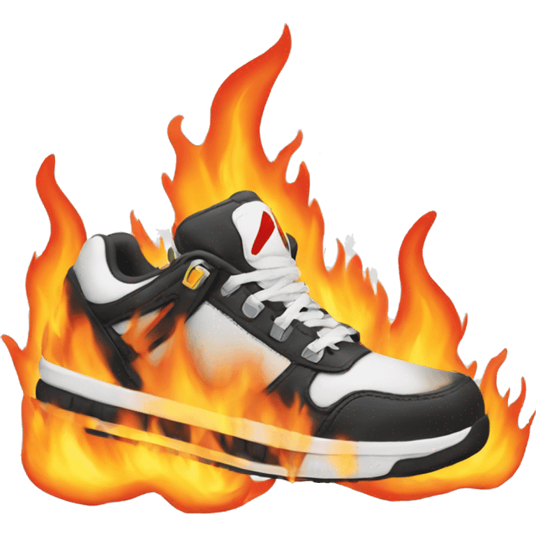 Sneakers on fire emoji