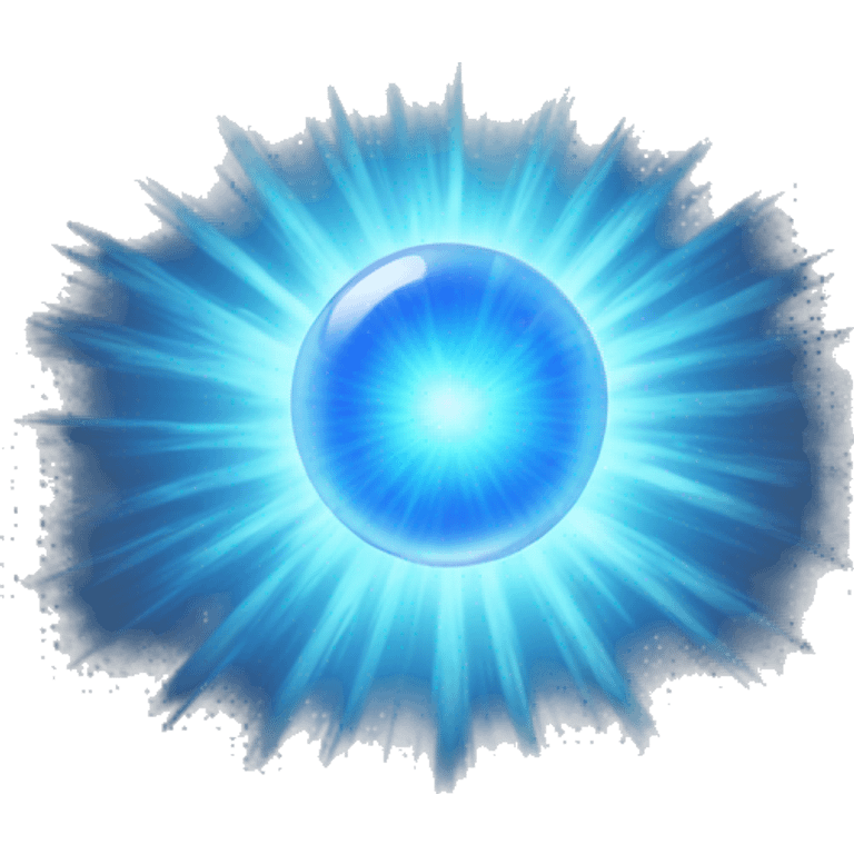 blue light sphere radiating aura  emoji