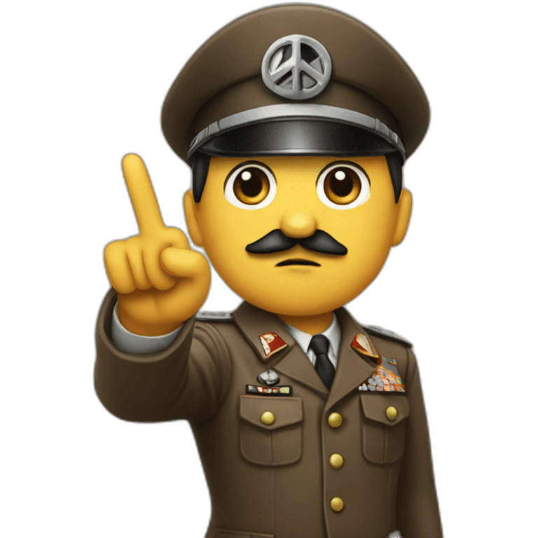 hitler holding up a peace sign emoji