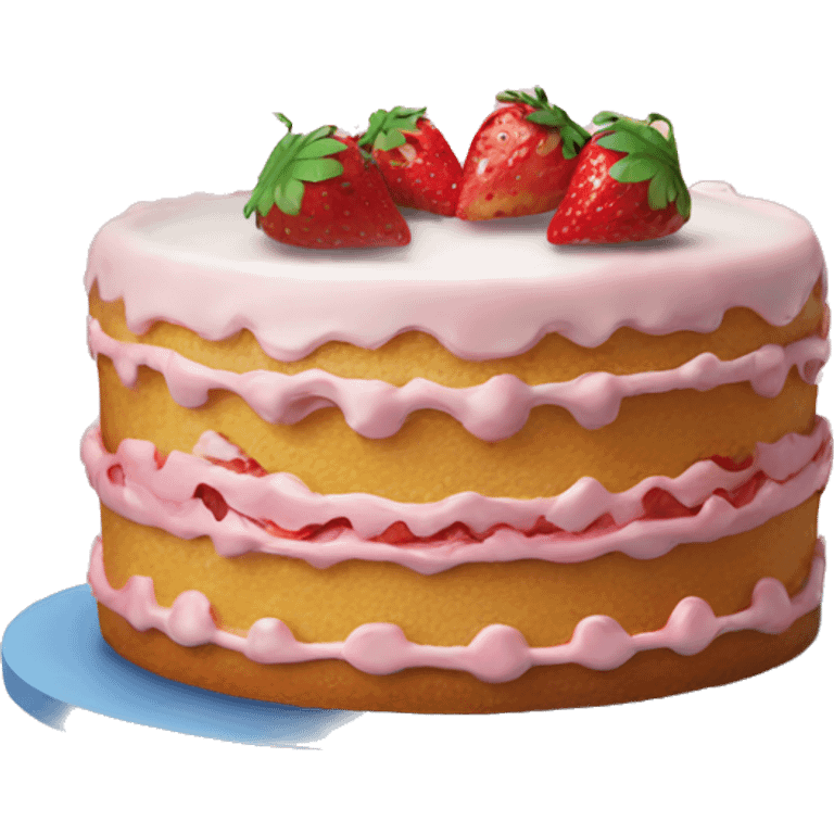 cake with strawberry  emoji