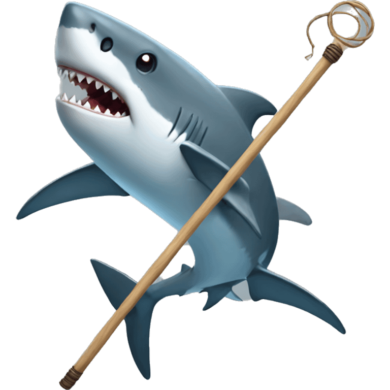 shark holding staff emoji