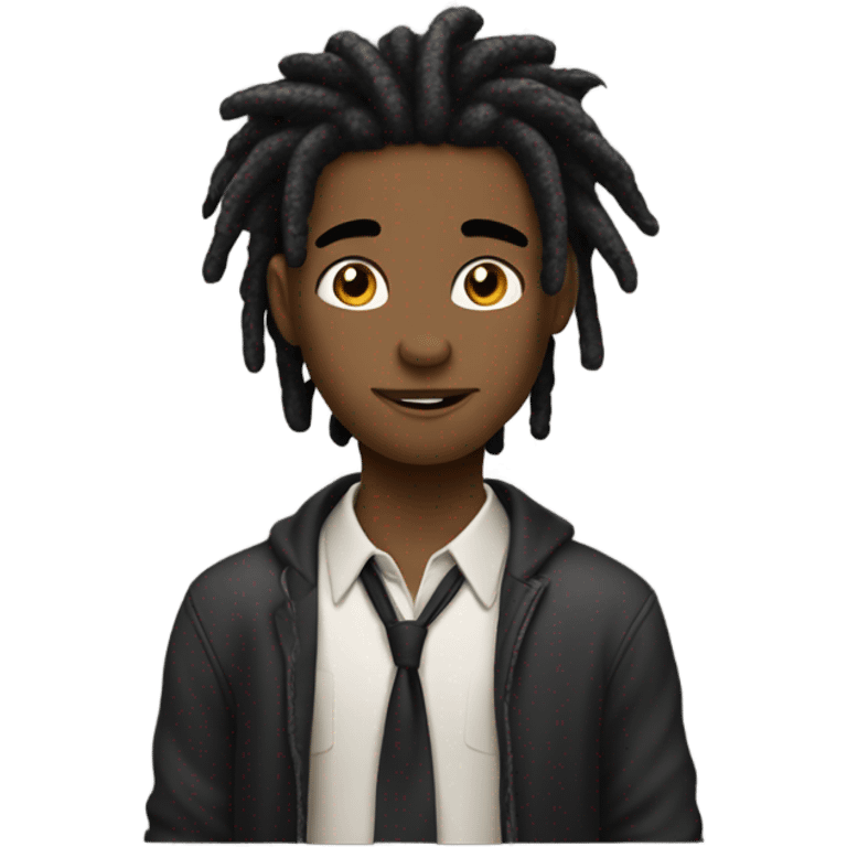 black haired meme boy with dreads emoji