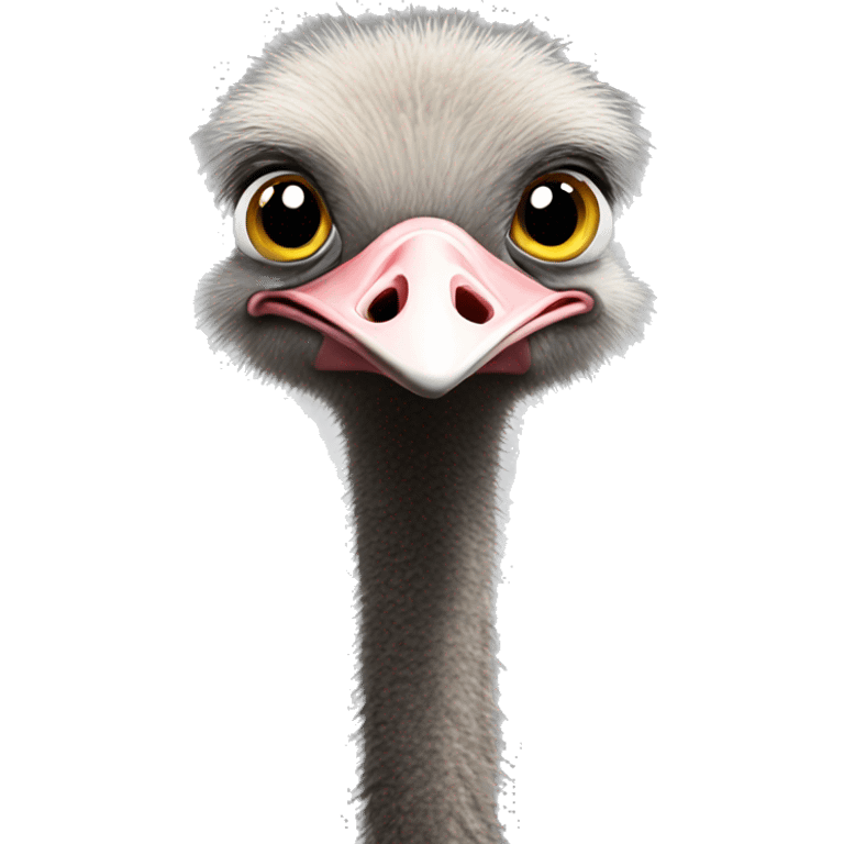 Ostrich standing right emoji