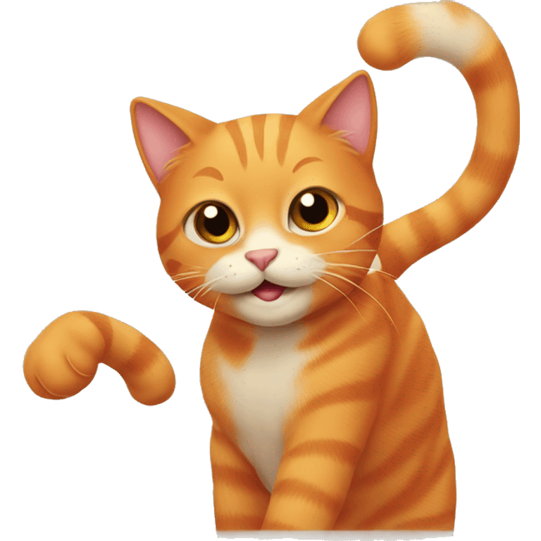 playful orange cat emoji