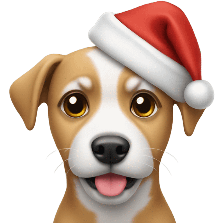 Dog with Santa hat emoji