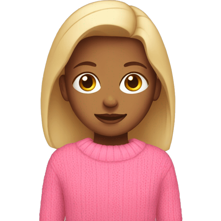 Female with pink sweater emoji