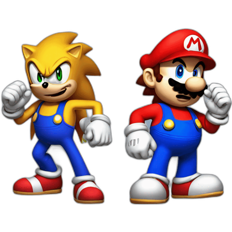 Sonic vs mario emoji