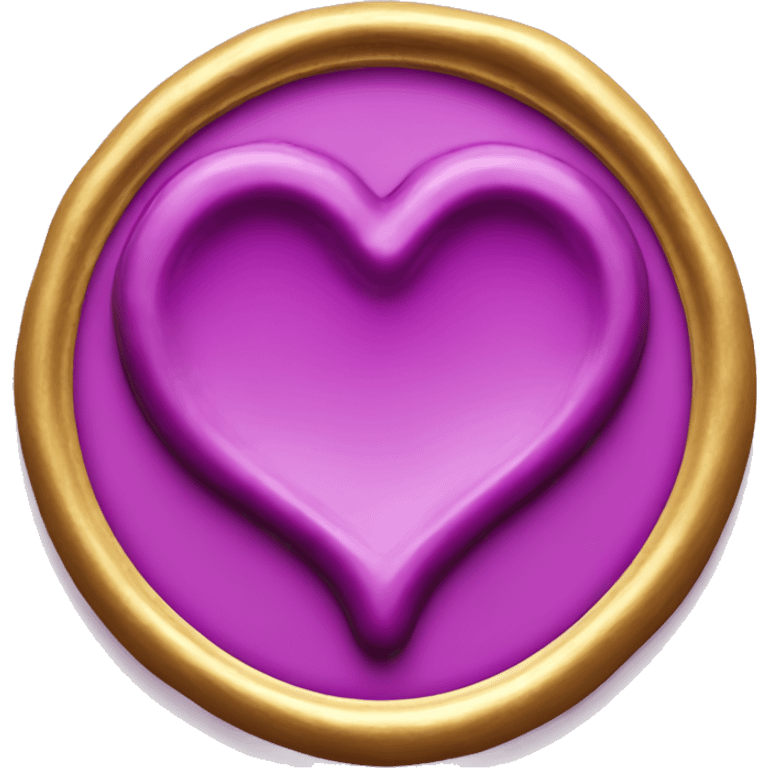 Heart shape wax seal  emoji