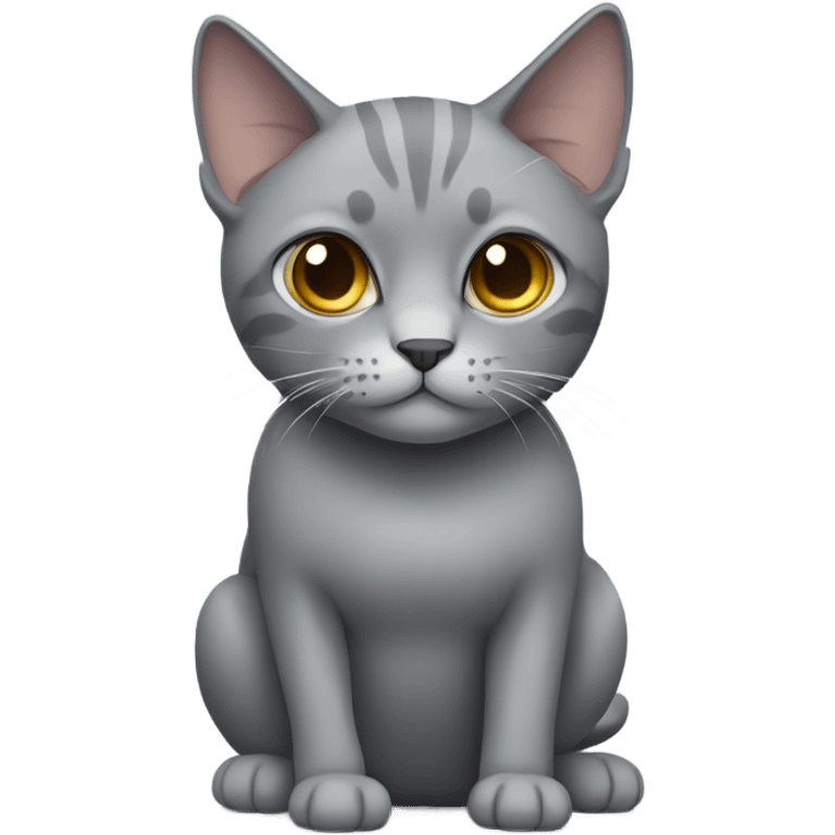 Gray fold cat  emoji