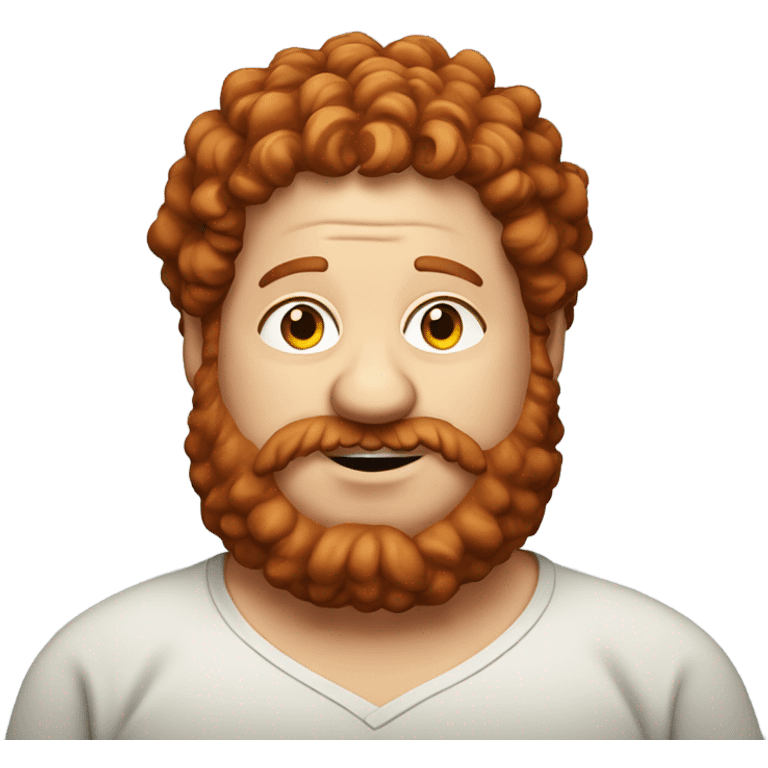 Fat Jewish man with curly red hair emoji