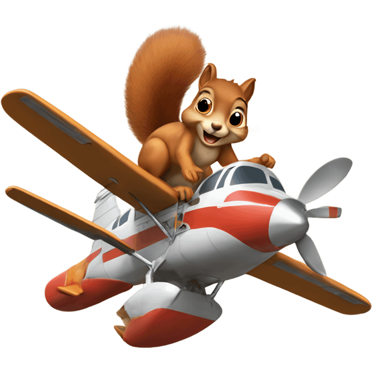 Squirrel jumping out of a plane  emoji