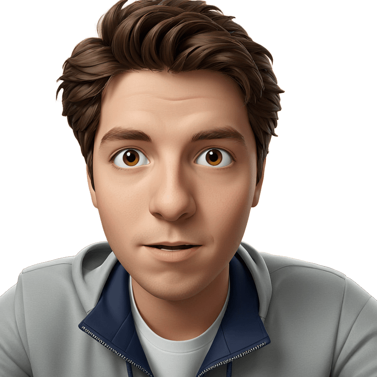 brown haired boy portrait indoors emoji