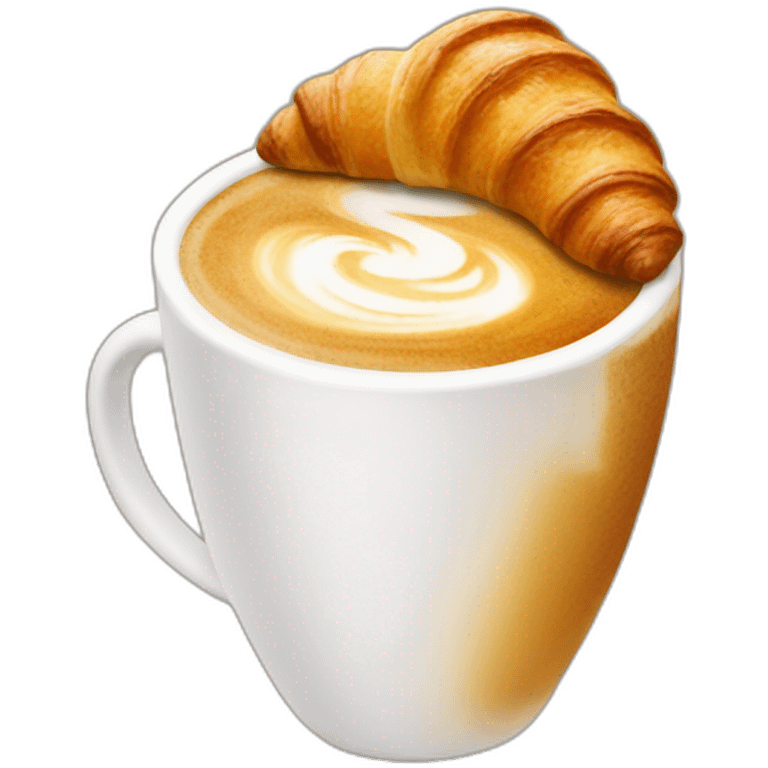 latte and croissant emoji