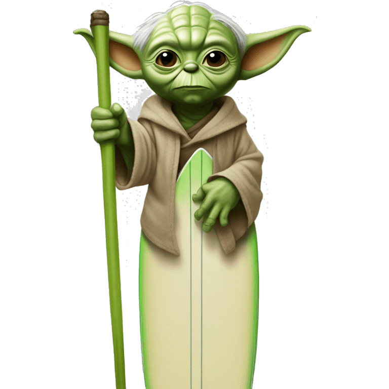 Yoda on surfboard emoji