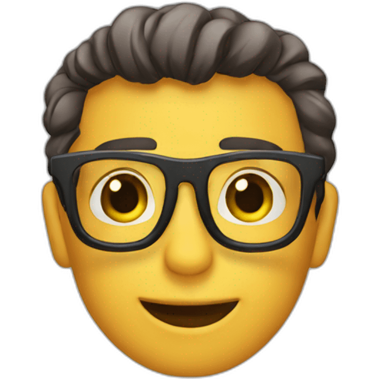 Chico con lentes emoji