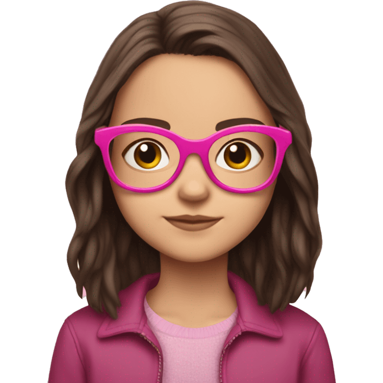  Dafne Keen emoji wears pink glasses emoji