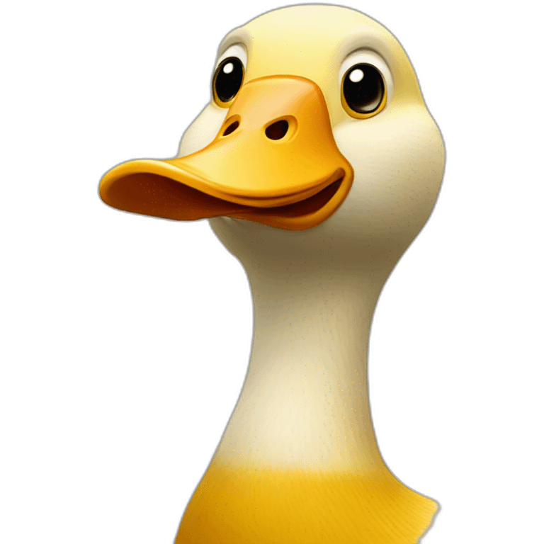 Singe sur le dos d'un canard emoji