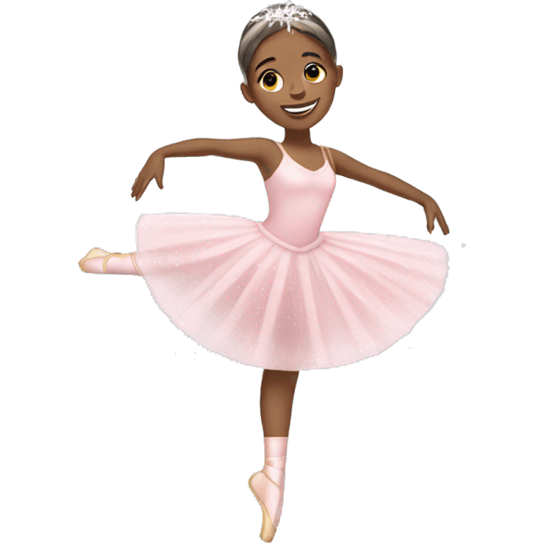 christmas ballerina with snowflakes  emoji