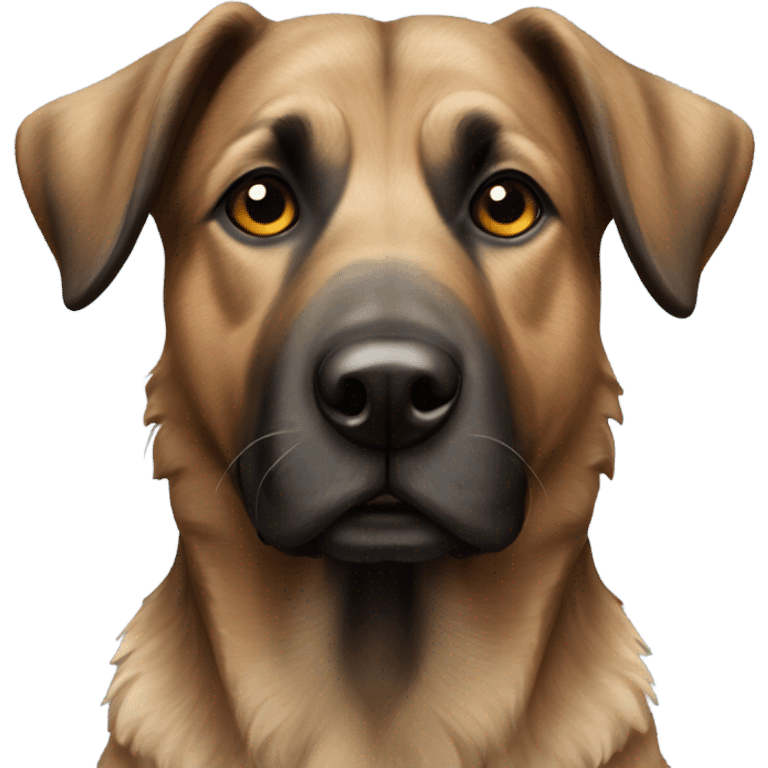 Brindle short haired shepherd dog head emoji