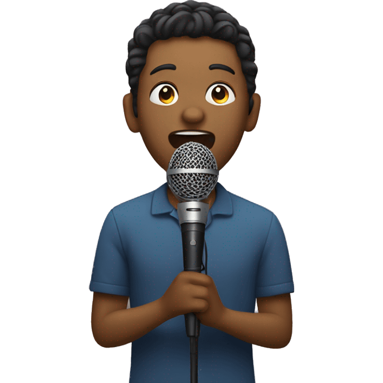 Singing with a microphone  emoji