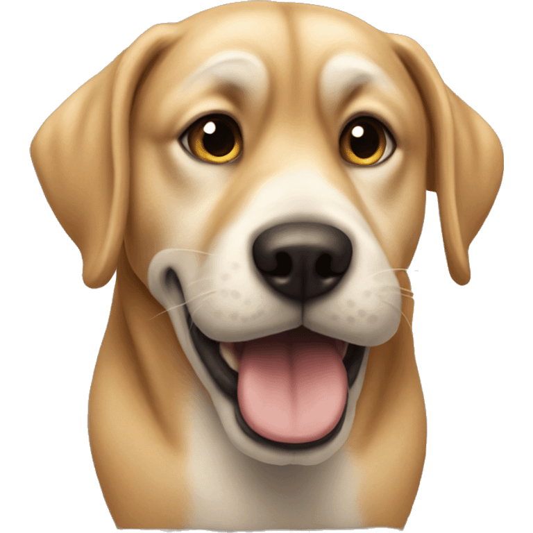 dog looking very fucking stupid like for real actually idiotic emoji