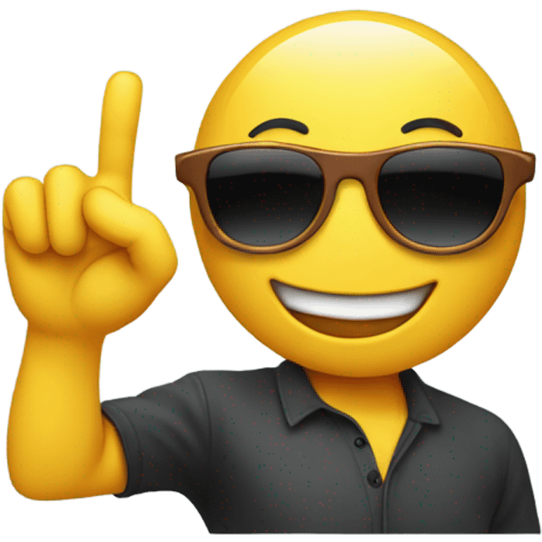 Smiley face with sunglasses and ok sign emoji