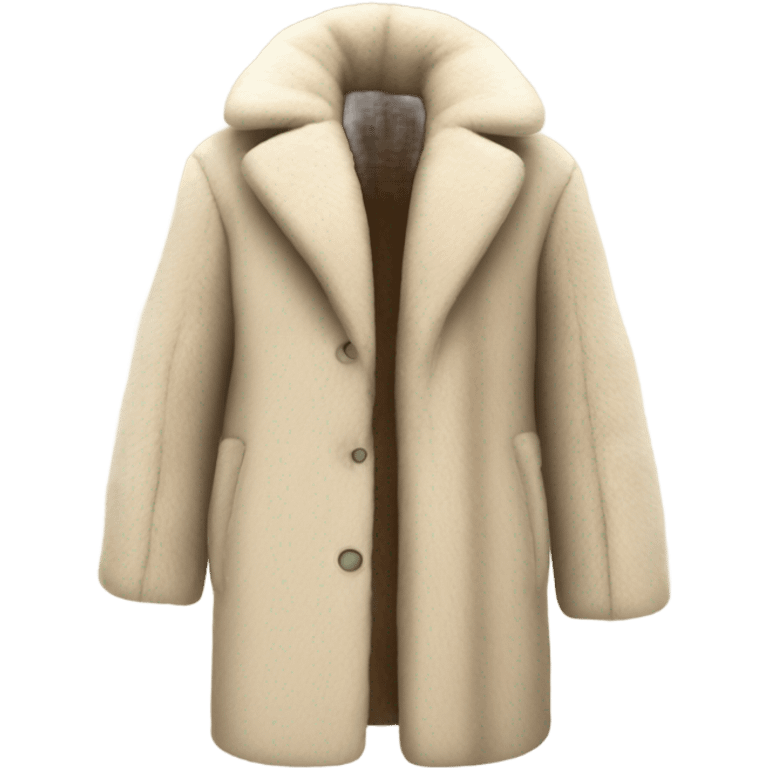 beige fur coat emoji