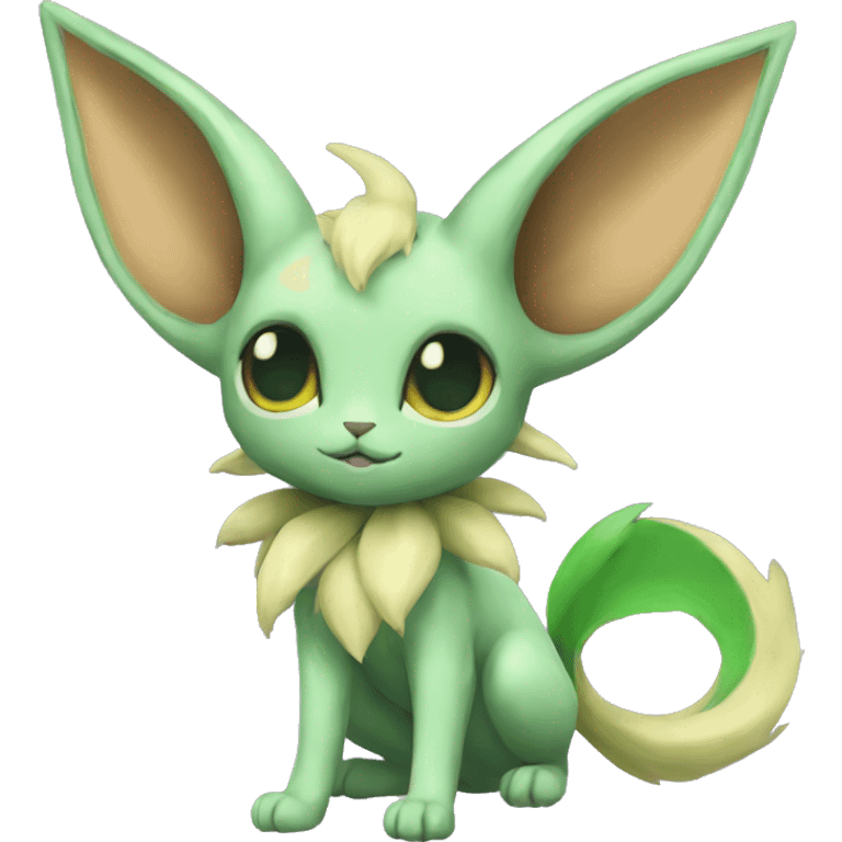 Espeon-Leafeon full body emoji