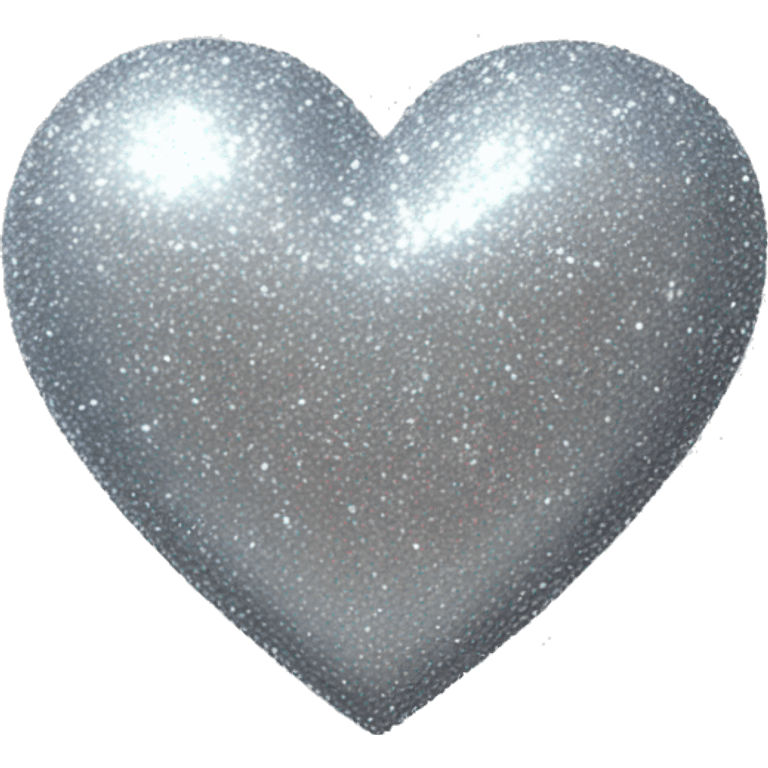 Silver sparkly heart  emoji