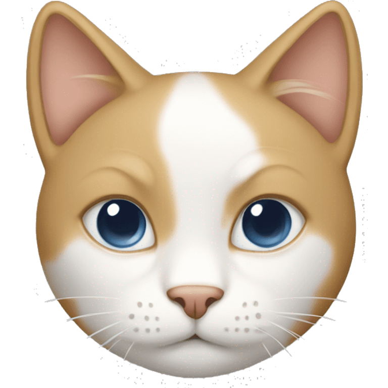 Tan and white cat emoji