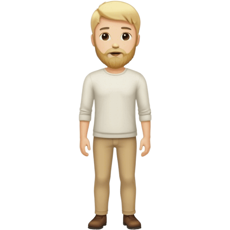 Full body beard man blond man emoji