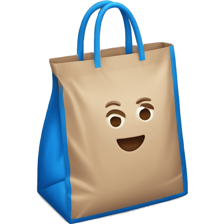 Blue Aldi bag emoji